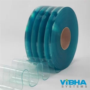 Ribbed PVC strip curtain rolls manufactured in Chennai for industrial use.