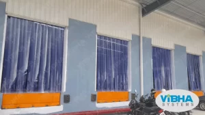 Warehouse dock PVC strip curtains in Chennai for dust control