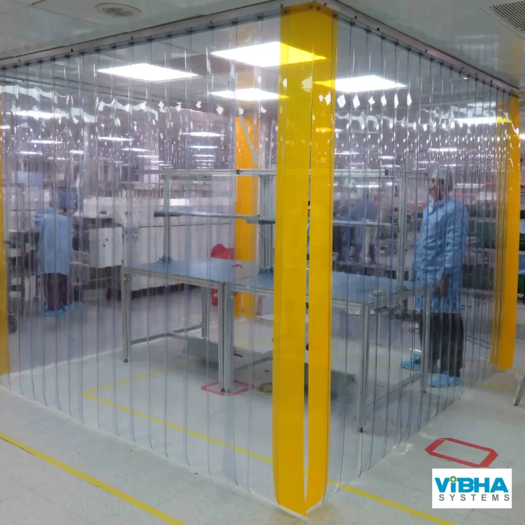 Custom-designed PVC strip curtains for industrial setups.
