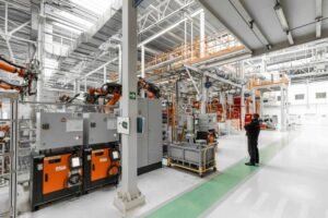PVC strip curtains for dust control in industrial settings