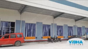 Custom PVC strip curtains at Chennai warehouse dock
