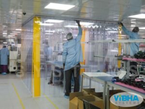 Industrial PVC strip curtains for cleanrooms in Bangalore.