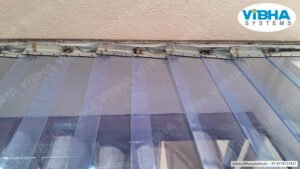 Accordion foldable PVC strip curtains for Bangalore’s industrial units.